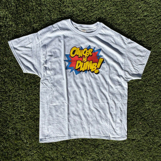 Cancer Is Dumb Short Sleeve T-Shirt - White